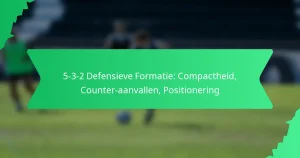 5-3-2 Defensieve Formatie: Compactheid, Counter-aanvallen, Positionering
