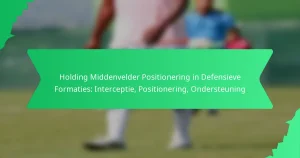Holding Middenvelder Positionering in Defensieve Formaties: Interceptie, Positionering, Ondersteuning